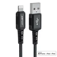 Data Cable Acefast C4-02 USB-A to Lightning Braided 2.4A Apple Certified MFI 1.8m Black