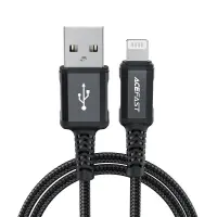 Data Cable Acefast C4-02 USB-A to Lightning Braided 2.4A Apple Certified MFI 1.8m Black