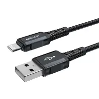 Data Cable Acefast C4-02 USB-A to Lightning Braided 2.4A Apple Certified MFI 1.8m Black