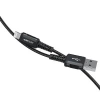 Data Cable Acefast C4-02 USB-A to Lightning Braided 2.4A Apple Certified MFI 1.8m Black