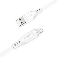 Data Cable Acefast C3-02 USB-A to Lightning Braided 2,4A Apple Certified MFI 1.2m White