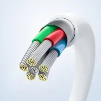 Cable Acefast C3-03 USB-C to USB-C 3A 60W Braided White 1.2m