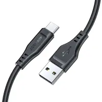 Data Cable Acefast C3-04 USB-A to USB-C Braided 3A 1.2m Black