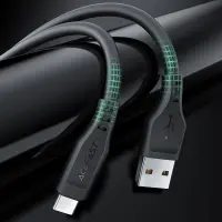 Data Cable Acefast C3-04 USB-A to USB-C Braided 3A 1.2m Black