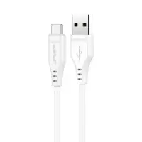 Data Cable Acefast C3-04 USB-A to USB-C Braided 3A 1.2m White