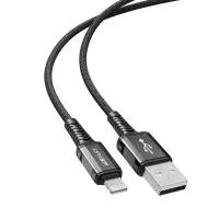 Data Cable Acefast C1-02 USB-A to Lightning Braided 2.4A Apple Certified MFI 1.2m Black