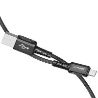 Data Cable Acefast C1-02 USB-A to Lightning Braided 2.4A Apple Certified MFI 1.2m Black