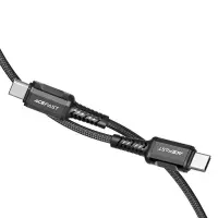 Data Cable Acefast C1-03 USB-C to USB-C Braided 3A 60W 1.2m Black