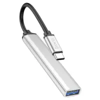 Hub USB-C Hoco HB26 USB3.0+3xUSB2.0 Silver