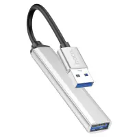 Hub USB Hoco HB26 USB3.0+ 3xUSB2.0 Silver