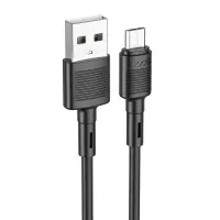 Data Cable Hoco X83 Victory USB to Micro-USB 2.4A Black 1m Extra Durability