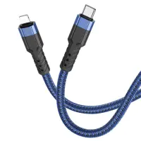 Data Cable Hoco U110 USB-C to Lightning Braided PD20W 3A Blue 1.2m Extra Durability