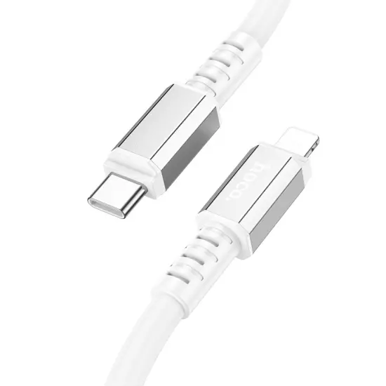 Data Cable Hoco X85 Strength USB-C to Lightning PD20W White 1m Extra Durability