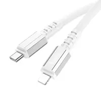 Data Cable Hoco X85 Strength USB-C to Lightning PD20W White 1m Extra Durability