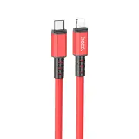 Data Cable Hoco X85 Strength USB-C to Lightning PD20W Red 1m Extra Durability