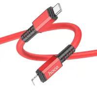 Data Cable Hoco X85 Strength USB-C to Lightning PD20W Red 1m Extra Durability