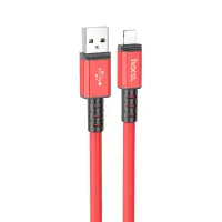 Data Cable Hoco X85 Strength USB-C to Lightning 2.4A Red 1m Extra Durability