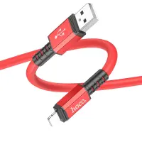 Data Cable Hoco X85 Strength USB-C to Lightning 2.4A Red 1m Extra Durability