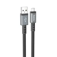 Data Cable Hoco X85 Strength USB to Micro-USB 2.4A Black 1m Extra Durability