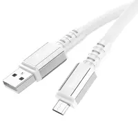 Data Cable Hoco X85 Strength USB to Micro-USB 2.4A White 1m Extra Durability