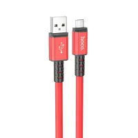 Data Cable Hoco X85 Strength USB to Micro-USB 2.4A Red 1m Extra Durability