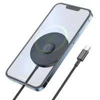 Wireless Charger Hoco CW41 Delight 3 in 1 D15W Magnetic Magsafe 7.5W Black