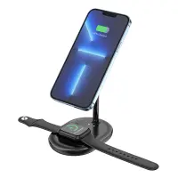 Wireless Charger Pad Hoco CW40 Noble 3-in-1 5V/2A 9V/3A Fast Charging 15W Black