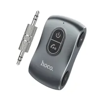 Bluetooth FM Transmitter Hoco E73 Tour BT v5.0 AUX 3,5mm TF Card Metal Built-In Microphone Gray