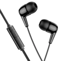 Hands Free Hoco M97 Enjoy Earphones Stereo 3.5mm with Microphone and Operation Control Button Black