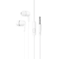 Hands Free Hoco M97 Enjoy Earphones Stereo 3.5mm with Microphone and Operation Control Button White