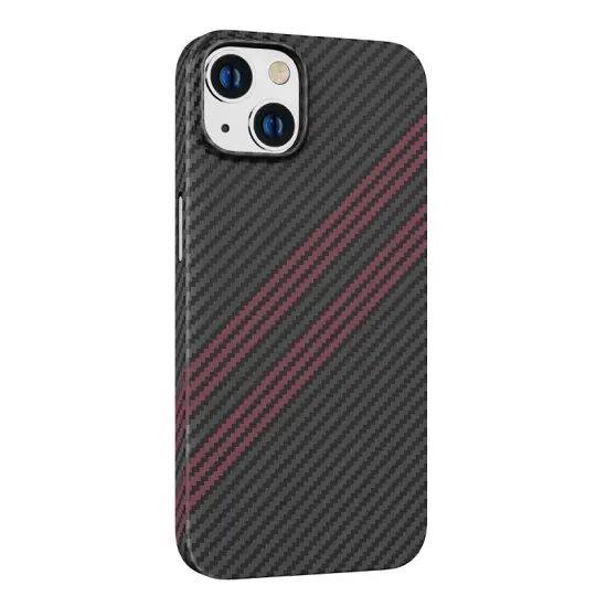 Case Hoco Slim Kevlar Texture for Apple iPhone 14 Plus Black Red