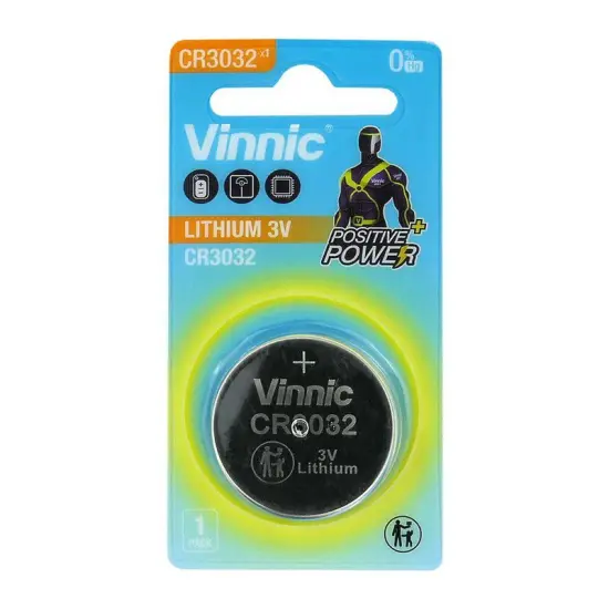 Buttoncell Lithium Vinnic CR3032 3V Pcs. 1