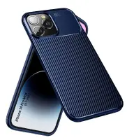 Case Ancus AutoFocus Carbon Fiber για Apple iPhone 14 Pro Max Blue