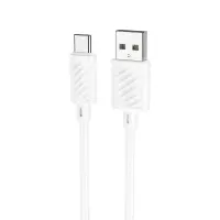 Data Cable Hoco X88 USB to USB-C 3.0A for Fast Charging and Data Transfer White 1m