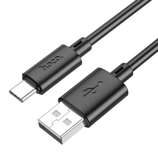 Data Cable Hoco X88 USB to USB-C 3.0A for Fast Charging and Data Transfer Black 1m