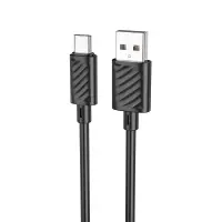 Data Cable Hoco X88 USB to USB-C 3.0A for Fast Charging and Data Transfer Black 1m