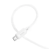 Data Cable Hoco X88 USB to Micro USB 2.4A  for Fast Charging and Data Transfer White 1m