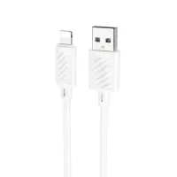 Data Cable Hoco X88 USB to Lightning  2.4A  for Fast Charging and Data Transfer White 1m