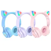 Wireless Stereo Headphones Hoco W39 Cat Ear Hi-Fi BT V5.3 3.5mm 10h music time Blue