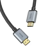 Data Cable HDMI Hoco US03 HDMI 2.1 to 8K 60Hz Ultra HD 48Gbps Black 1m Braided