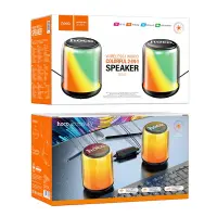 Wireless Speaker Hoco BS56 Colorful 2-in-1 BT V5.2 2X5W, FM, USB and 3.5mm 12 x Lighting Effects