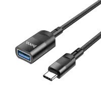 Extension Cable Hoco U107 USB-C Male to USB 3.0 Female 5V/2A 5Gbps OTG 1.2m Black