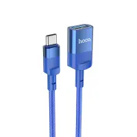 Extension Cable Hoco U107 USB-C Male to USB 3.0 Female 5V/2A 5Gbps OTG 1.2m Blue