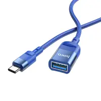 Extension Cable Hoco U107 USB-C Male to USB 3.0 Female 5V/2A 5Gbps OTG 1.2m Blue