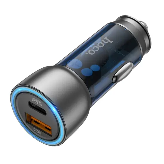 Car Charger Hoco NZ8 Sprinter Dual Port PD25W+QC3.0 43W Blue