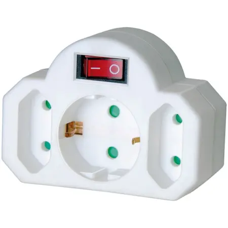 Adaptor Brennenstuhl into 2 Euro sockets and 1 Schuko White IP20