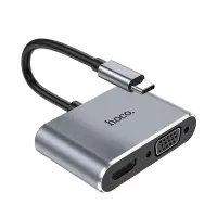 Hub USB-C Hoco HB29 Easy-Lead with HDMI 4K 30Hz and VGA 1080P 1.5m Grey