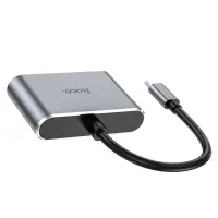 Hub USB-C Hoco HB29 Easy-Lead with HDMI 4K 30Hz and VGA 1080P 1.5m Grey