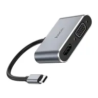 Hub USB-C Hoco HB29 Easy-Lead with HDMI 4K 30Hz and VGA 1080P 1.5m Grey