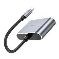 Hub USB-C Hoco HB29 Easy-Lead with HDMI 4K 30Hz and VGA 1080P 1.5m Grey